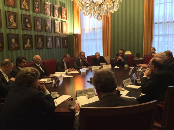 Gesprek met de Jordaanse delegatie in de Gravenkamer