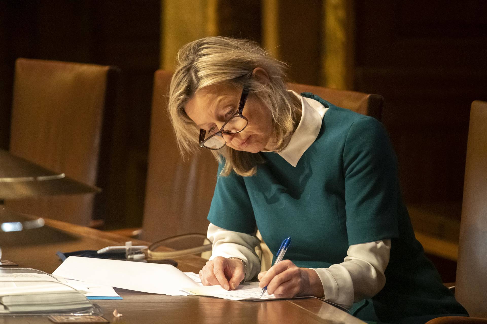 Minister Ollongren van Binnenlandse Zaken en Koninkrijksrelaties tijdens het debat