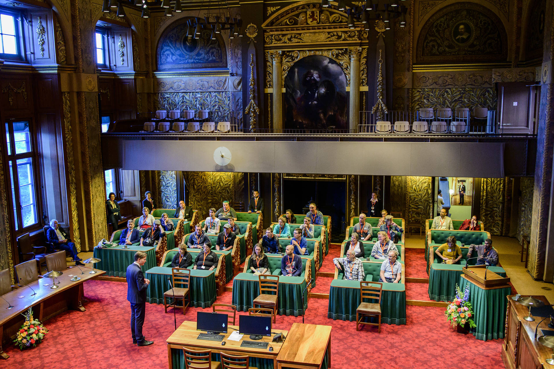 De Prokkelaars kregen ook een rondleiding door de gebouwen van de Eerste en de Tweede Kamer