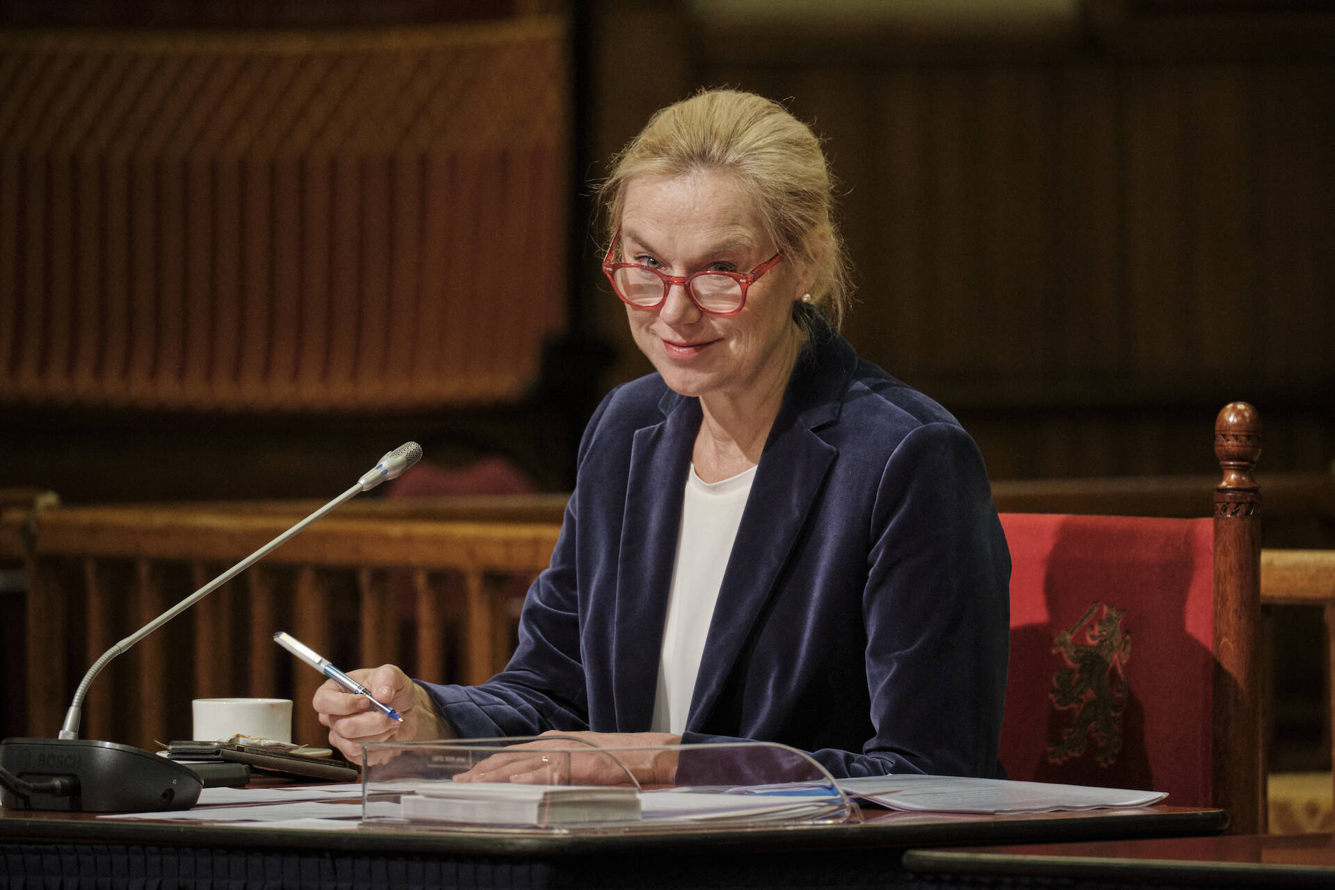 Minister Kaag tijdens het debat op 15 december 2020