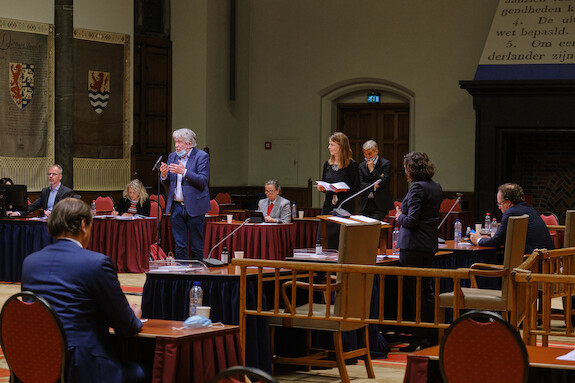 De Eerste Kamer tijdens de tweede termijn van het debat over de verdringingstoets op 9 maart 2021