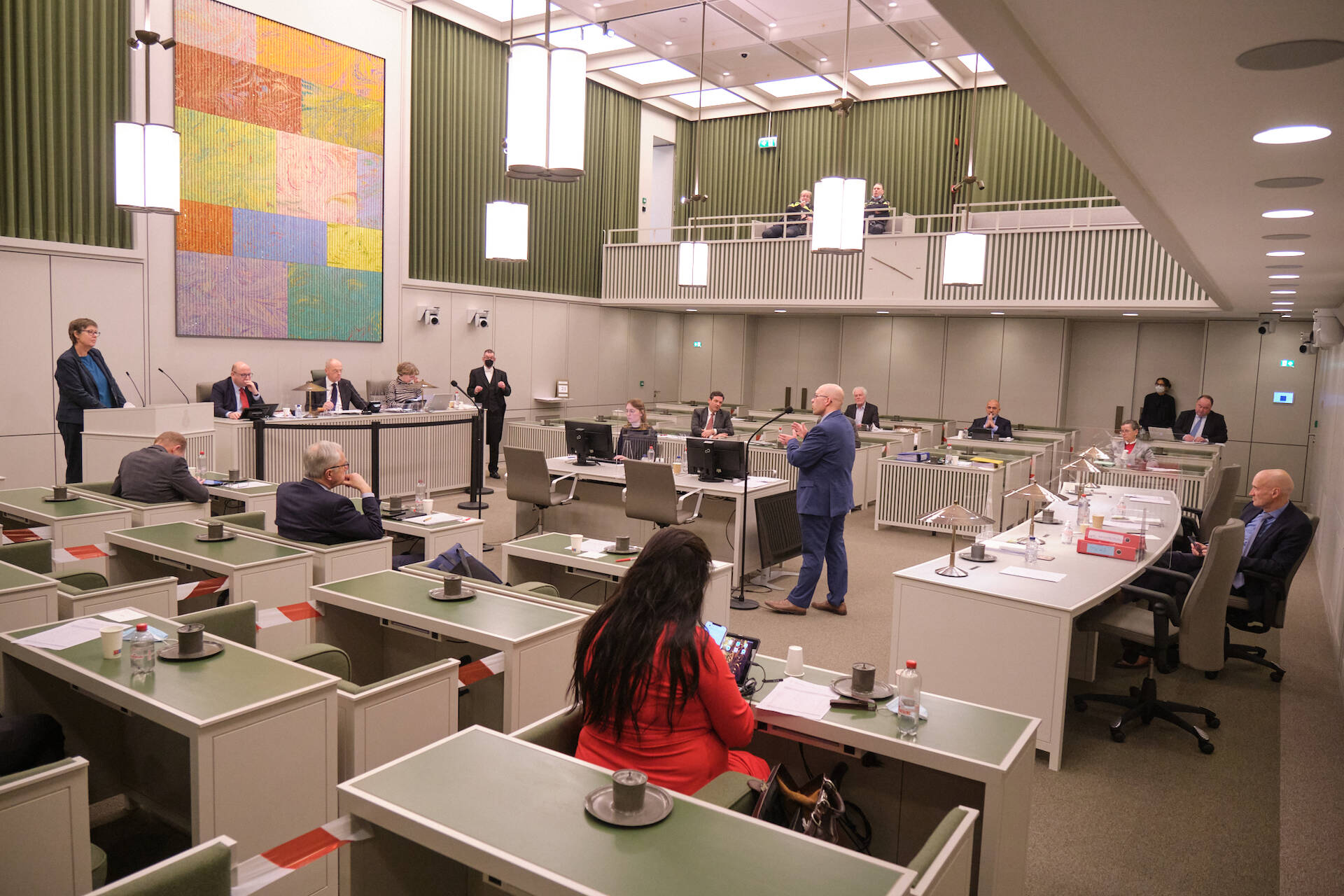 De Eerste Kamer tijdens het debat op 21 februari 2022