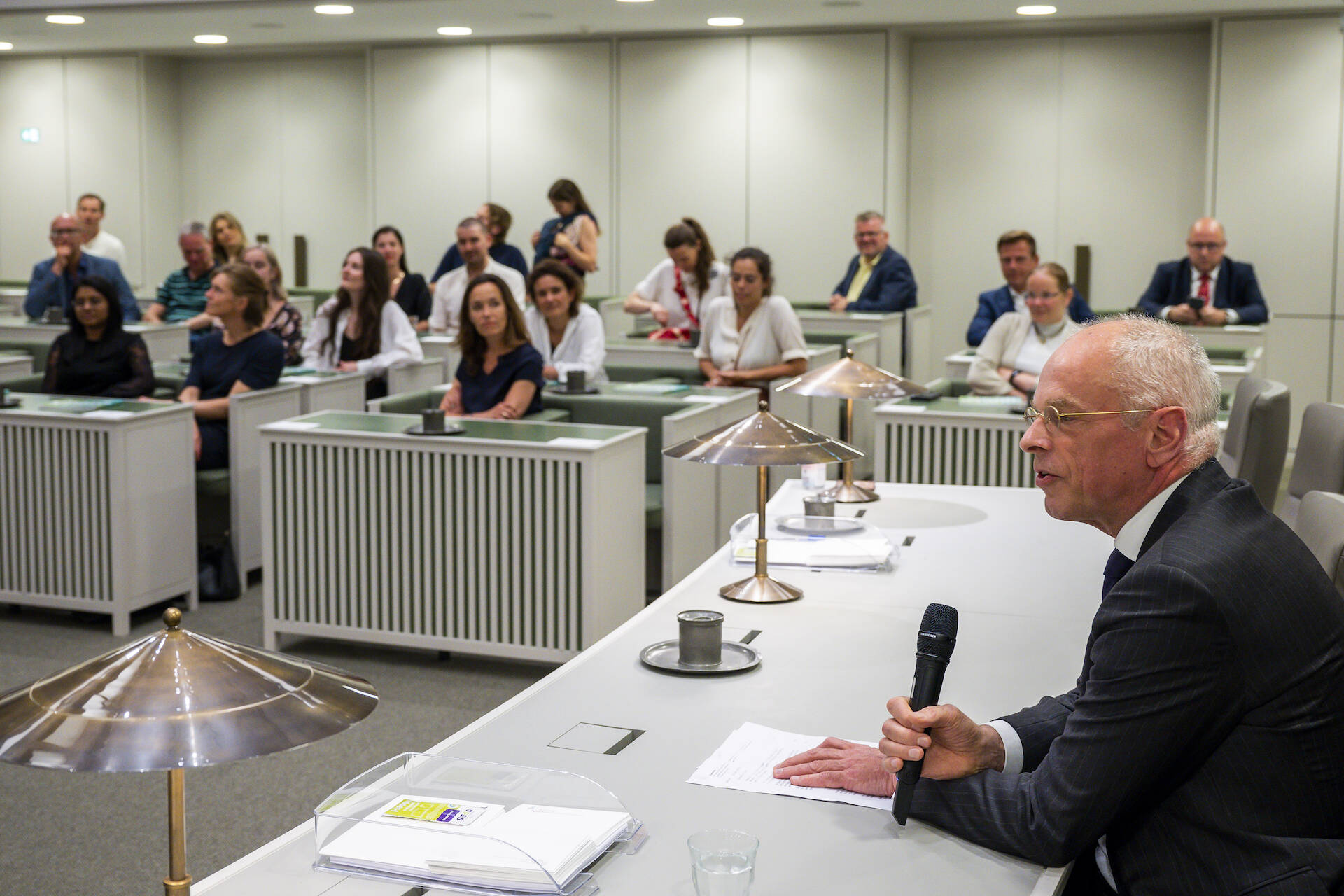 Eerste Kamervoorzitter Jan Anthonie Bruijn sprak tijdens de presentatie