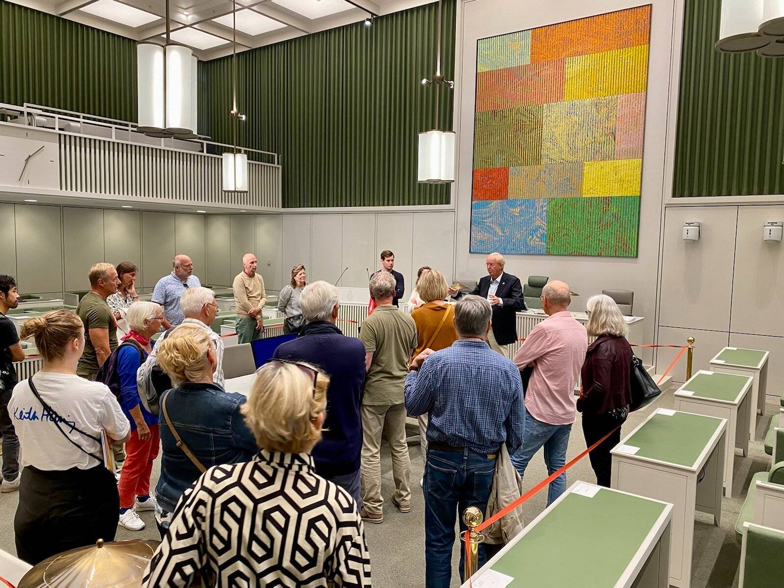 Senator Van Pareren (Fractie-Nanninga) tijdens Open Monumentendag