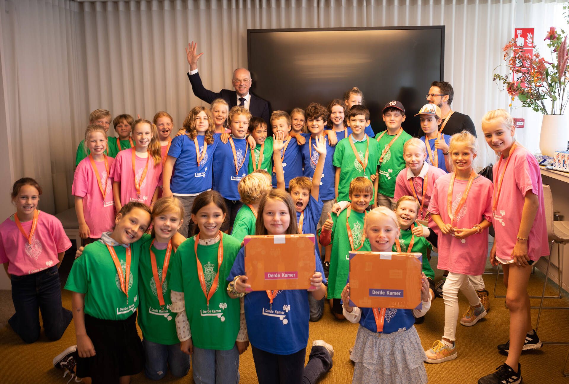 Groep 7 van basisschool asisschool De Vijverhof uit Voorburg.