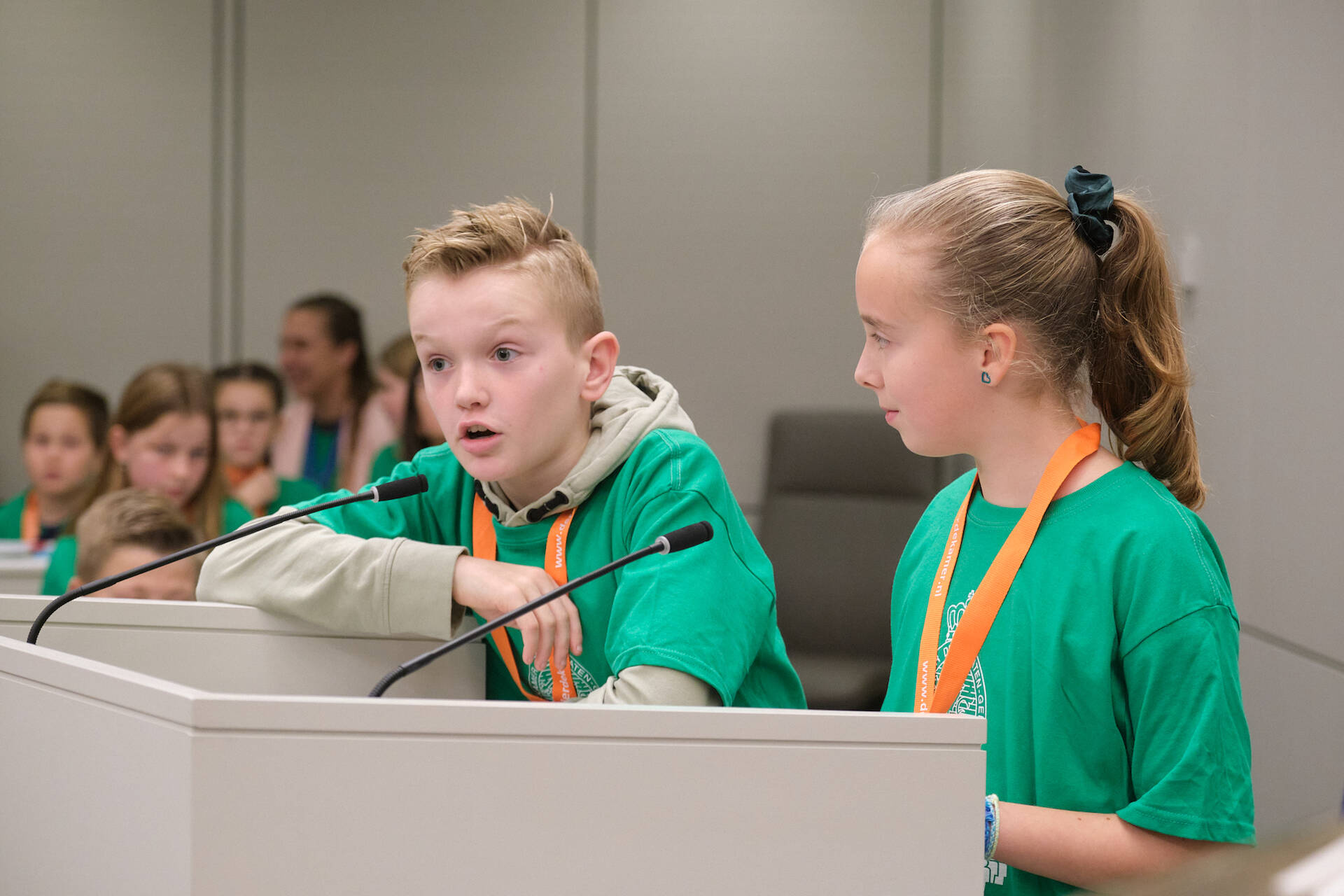 De woordvoerders van de groene fractie