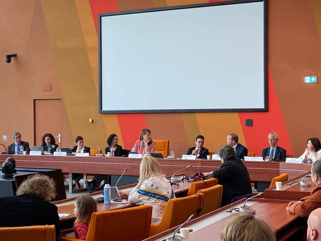 Petra Stienen en Tiny Kox tijdens het side event over politieke gevangenen