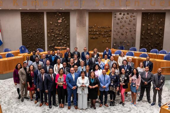 Groep parlementsleden in Tweede Kamer in 2023