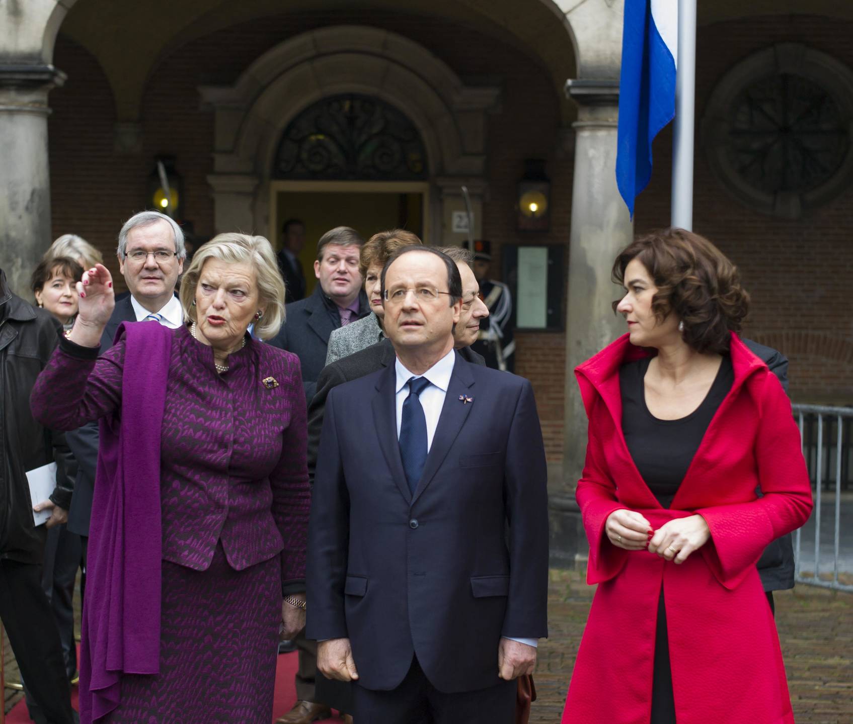 Ontvangst President Hollande door Voorzitters Eerste en Tweede Kamer