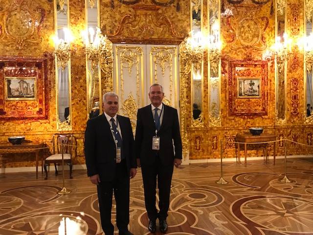 Sergey Martynov en Geert Jan Hamilton in het Catharina Zomerpaleis in Poesjkin bij St. Petersburg