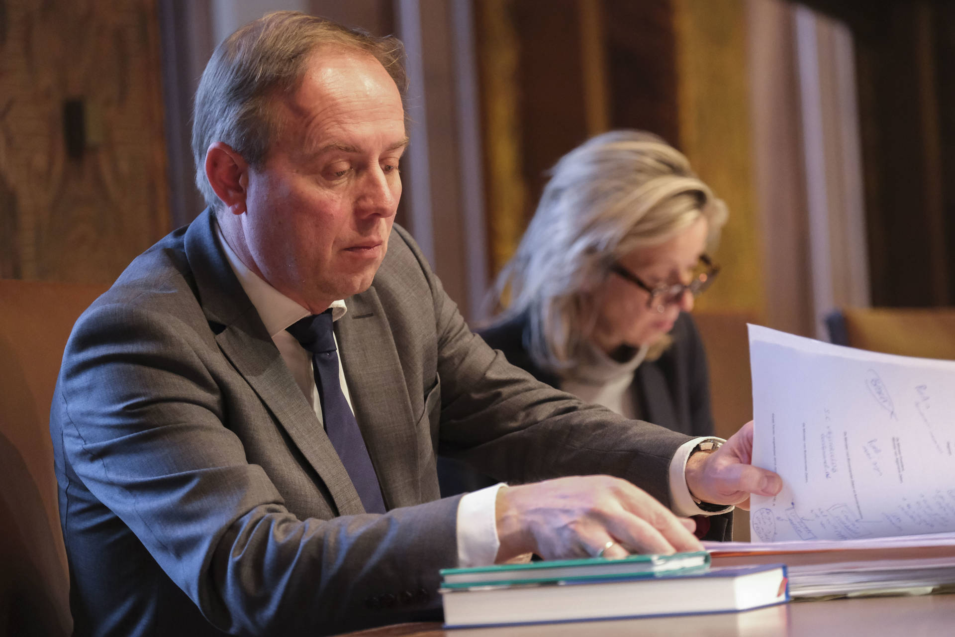 Van der Staaij en Ollongren tijdens het debat